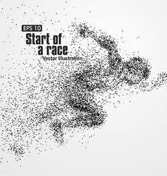 Running Man particle divergent composition Vector Image