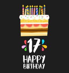 Happy birthday number candles Royalty Free Vector Image