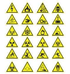 Set of mandatory safety equipment signs Royalty Free Vector