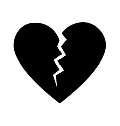 Broken heart cartoon icon image Royalty Free Vector Image