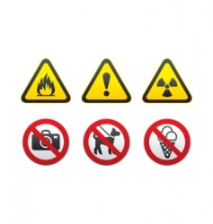 Hazardous materials symbols Royalty Free Vector Image