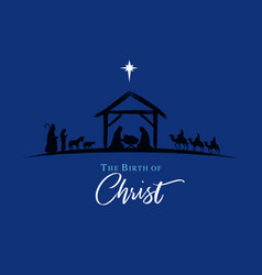 Christmas nativity scene Royalty Free Vector Image