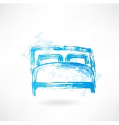 Bed grunge icon Royalty Free Vector Image - VectorStock