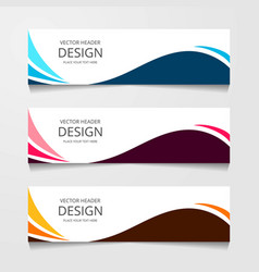 Abstract design banner web template with three Vector Image