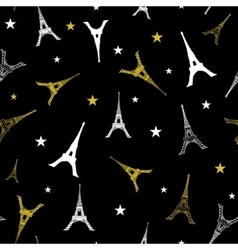 Eiffel tower seamless pattern french Royalty Free Vector