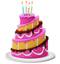 Birthday cake cartoon Royalty Free Vector Image