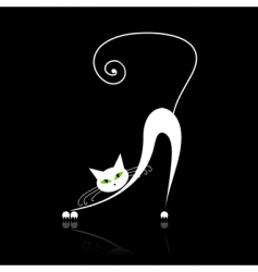 Cat silhouette Royalty Free Vector Image - VectorStock