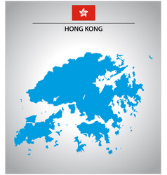 Hong kong road map Royalty Free Vector Image - VectorStock