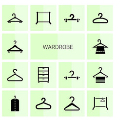 Wardrobe icons Royalty Free Vector Image - VectorStock