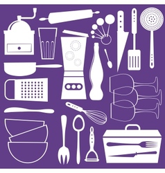 Kitchen set Royalty Free Vector Image - VectorStock