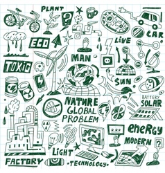 Ecology - doodles collection Royalty Free Vector Image