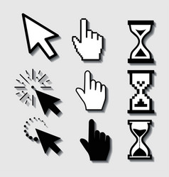 Mouse cursor symbol - arrow click pointer isolated