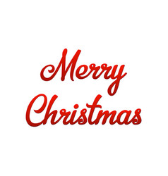 Merry Christmas Text Isolated On White Background Vector Image