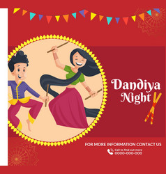 Banner design of dandiya night festival Royalty Free Vector