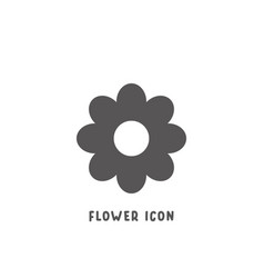 Rose flower icon simple flat style Royalty Free Vector Image