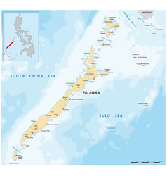 Map mindanao island philippine Royalty Free Vector Image