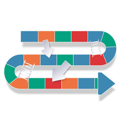 Racing road board game template Royalty Free Vector Image