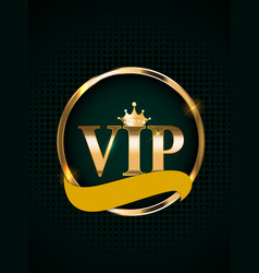 Members only gold shield Royalty Free Vector Image