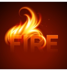 Realistic fire torch Royalty Free Vector Image