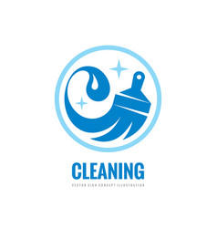 Cleaning service logo designs Royalty Free Vector Image