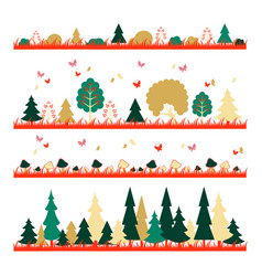 Horizontal Abstract Banners Wild In Forest Vector Image horizontal-abstract-banners-wild-in-forest-vector-image