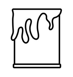 Paint bucket spilling in black blurred contour Vector Image