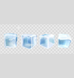 Ice cubes set Royalty Free Vector Image - VectorStock