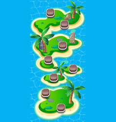 Level world map for mobile games winter - assets Vector Image