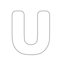 letter u sign design template element black icon vector image letter u template