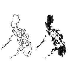 Philippines map Royalty Free Vector Image - VectorStock