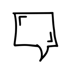 Bubble speech line doodle simple icon set Vector Image
