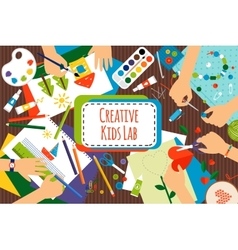 Kids Doing The Paper Craft Royalty Free Vector Image