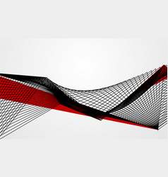 Abstract line red black background concept Vector Image