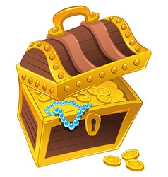 Cartoon Treasure Chest Royalty Free Vector Image