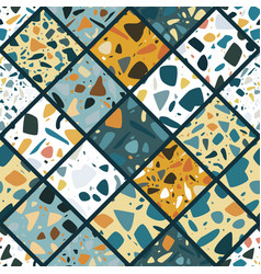 Terrazzo seamless pattern design Royalty Free Vector Image