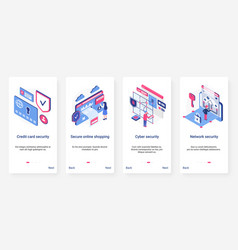 Network security isometric Royalty Free Vector Image
