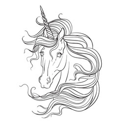 Unicorn Line Drawing Vector Images (over 2,000)