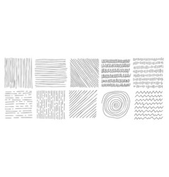 Hand drawn line texture set scribble Royalty Free Vector