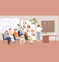Language school english lesson group people Vector Image