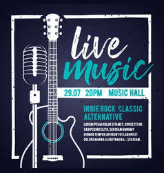 Concert guitar for poster music festival Vector Image