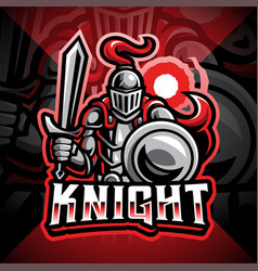 Knight sport mascot logo design Royalty Free Vector Image