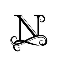 Capital letter for monograms and logos beautiful Vector Image