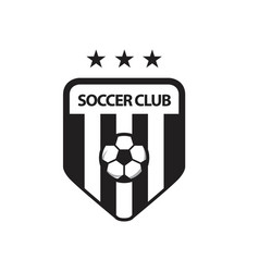 Soccer club logo template design Royalty Free Vector Image