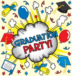 Graduation party invitation Royalty Free Vector Image