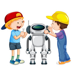 Robot Kids Vintage Vector Images (over 660)