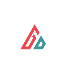 Initial letter triangle logo Royalty Free Vector Image