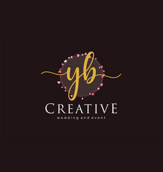 Initial yb feminine logo usable for logo Vector Image