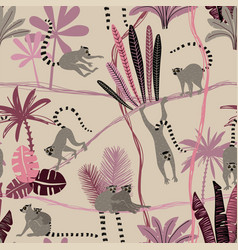 Jungle animals seamless pattern Royalty Free Vector Image