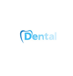 Simple dental teeth logo design Royalty Free Vector Image