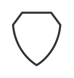 Blank shield icon Royalty Free Vector Image - VectorStock